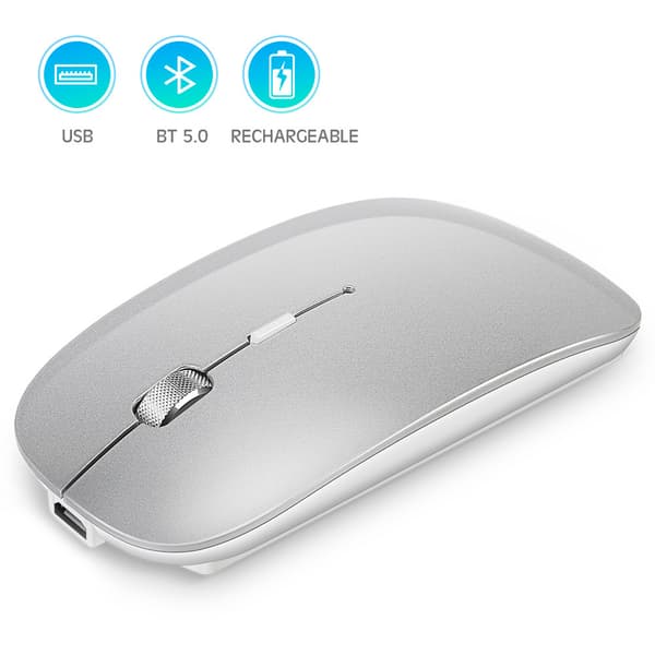 Langaton Bluetooth Dual Mode -hiiri monilaitteiseen käyttöön Silver