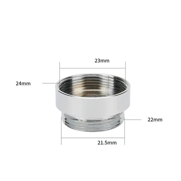 Roterande dubbelläge kranluftare med adapter Silver