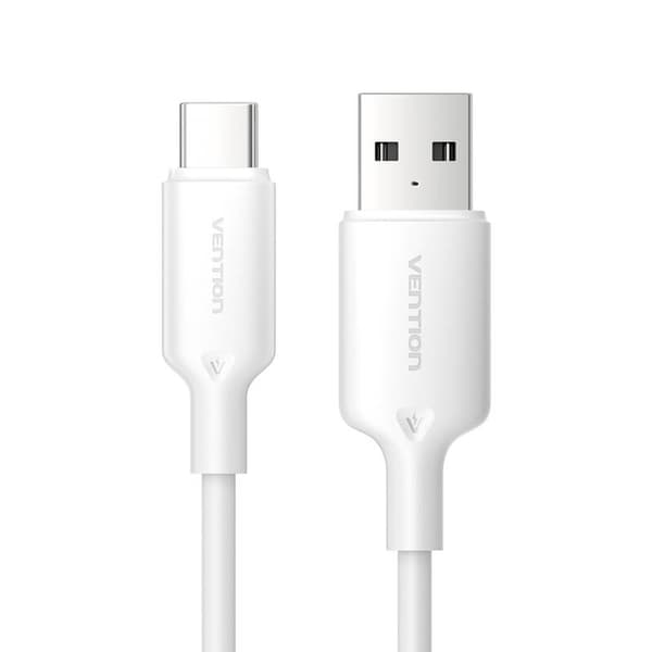 USB 2.0 A til USB-C 3A kabel Vention CTQWF 1M (hvid)