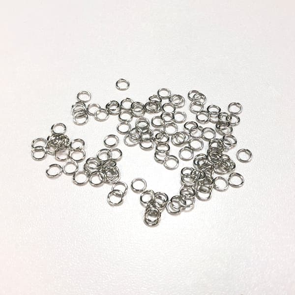 Metallringer, 100-pakning Silver