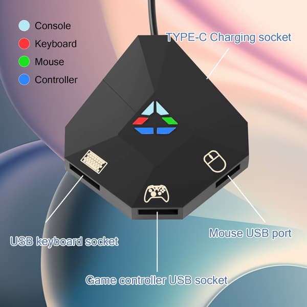 Mus/tastatur adapter Nintendo Switch, PS4, Xbox One/360, PS3
