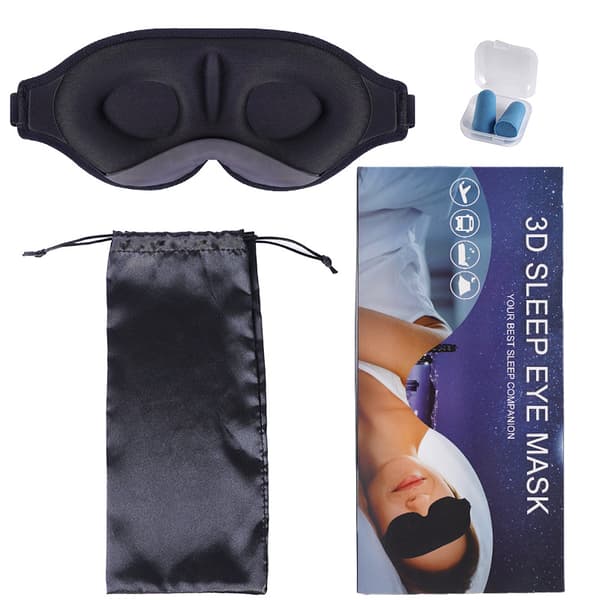 3D-sovemaske med ørepropper