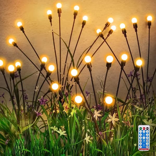 Solcellsdriven Trädgårdsbelysning, 8 LED-Lampor - 4 pack WarmWhite