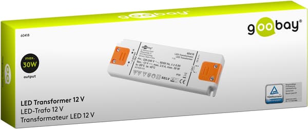 LED-transformer 12 V (DC) (DC), 30 W