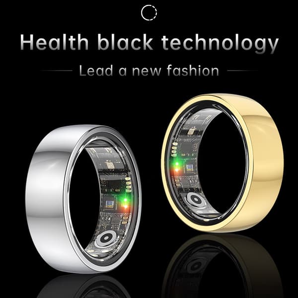 Smart Ring R1000 – Sömnmonitor, Bluetooth 5.0, Blodsyremätare Silver 13