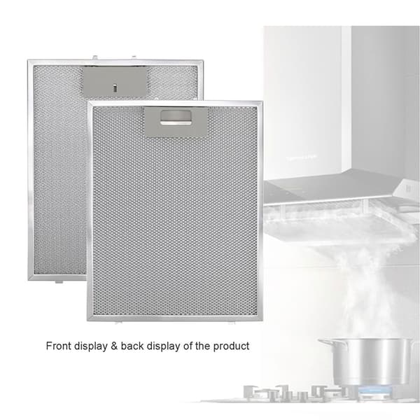 Fläktfilter - 320x260 mm, Aluminium + Kolfilter, 2-pack