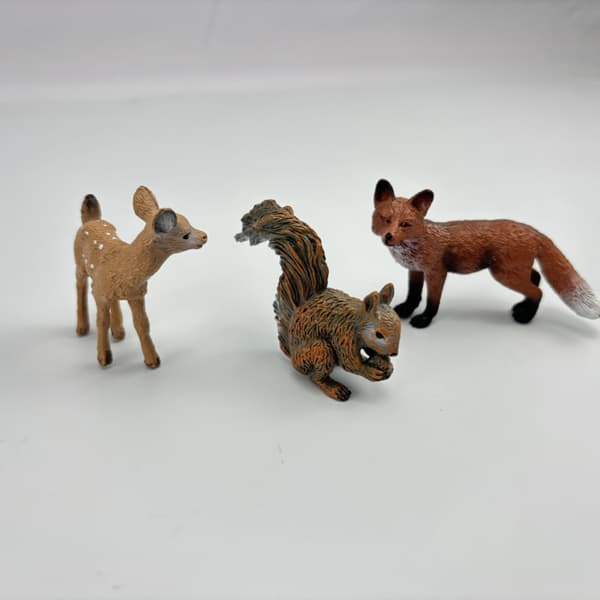 Realistiska Skogsdjursfigurer, 6-pack Forest Animals Set