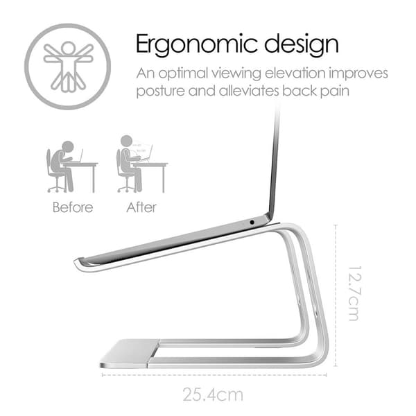 Laptopställ Supreme Pro Aluminium Silver