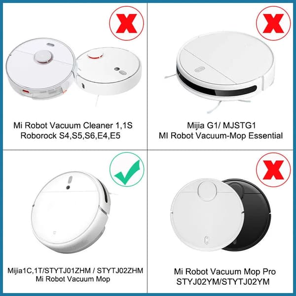 8 dele tilbehørssæt til Xiaomi Mi Robot Vacuum Mop 2 STYTJ03ZHM