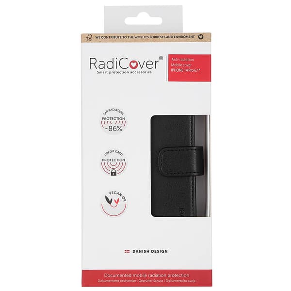 Mobildeksel Strålingsbeskyttelse Flipcover iPhone 14