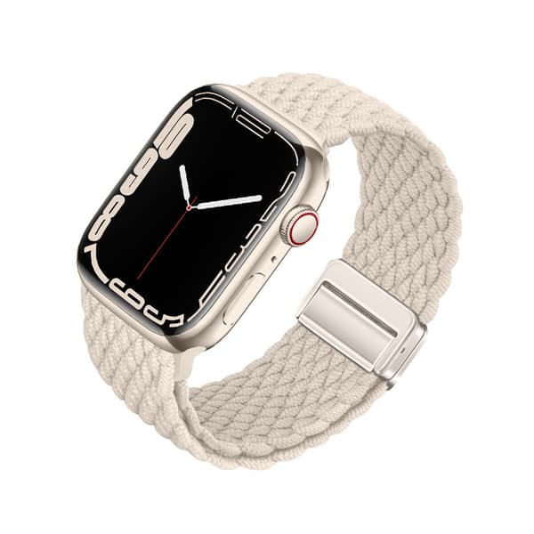 Starlight nylonreim til Apple Watch Beige S