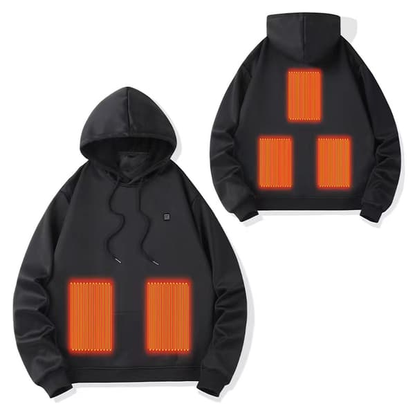 5 Zone Opvarmet Vest Black L