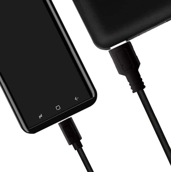 USB-A - USB-C-kaapeli USB 3.2 Gen1 15W 0,15m
