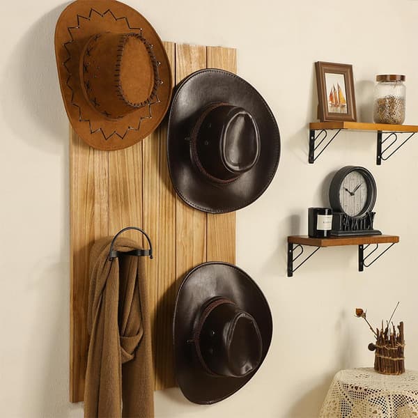 Väggmonterad Cowboyhatthylla