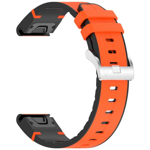 Orange 22mm Klockarmband - Silikonläderrem 22 mm