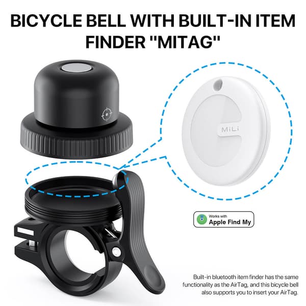 MIBELL Anti-Loss -pyöränkello, musta