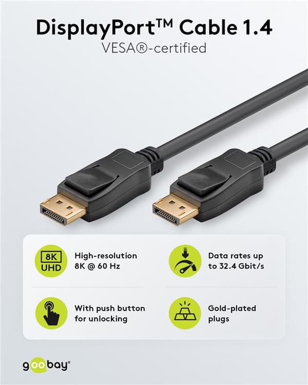 DisplayPort™-kabel 1.4