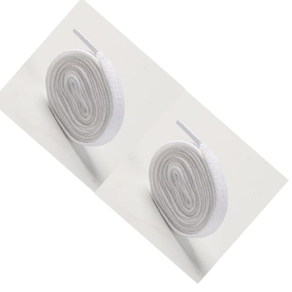 Flate skolisser i polyester, 4 par White M