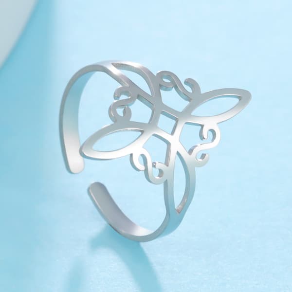 Stilren Ring i Rostfritt Stål Silver