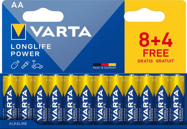 Longlife Power AA 12-pack (8+4)