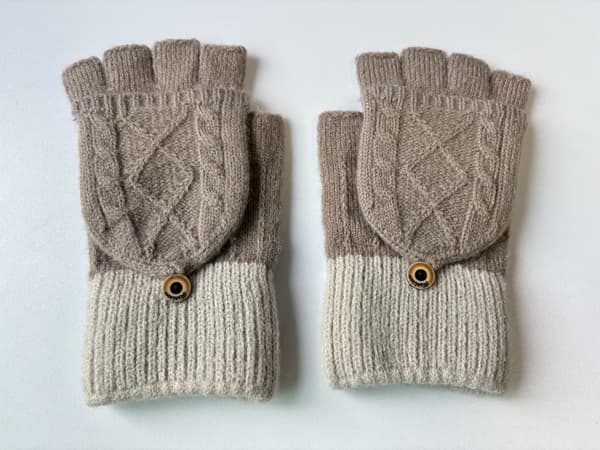 Cabrioletvantar - Varma och mysiga vinterhandskar Brown