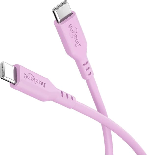 USB-C™-silikonekabel, 1,5 m, Pink