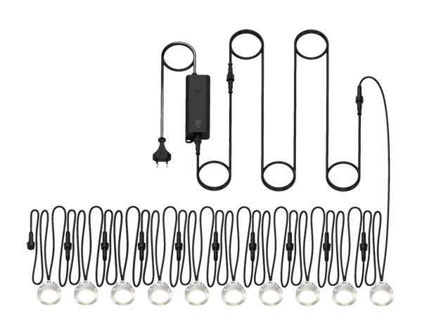 Smart Home, decklight kit, warm white light and RGB, silver