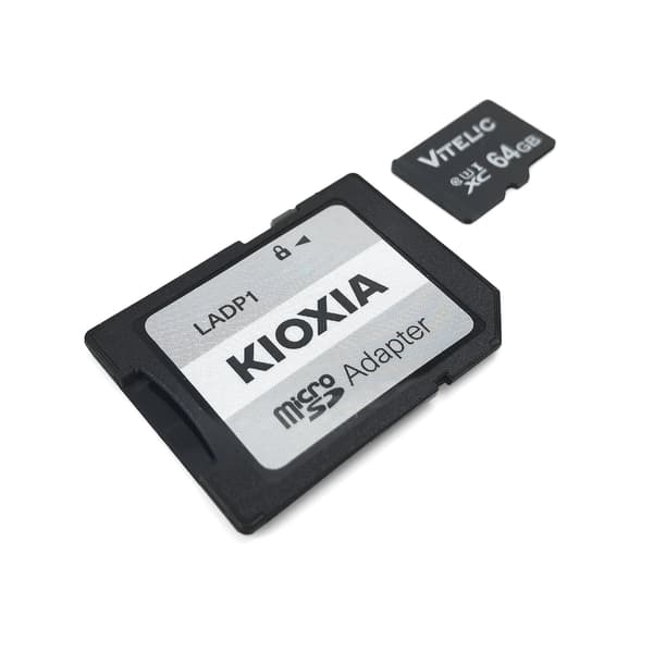 Micro SD -kortti kotelolla Black 64 GB