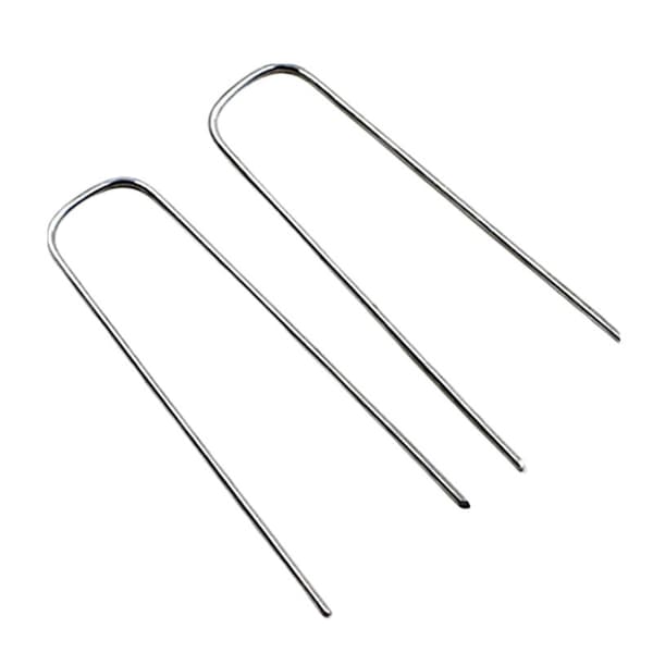 50-pack U-formade förankringspinnar för trädgård 10 cm