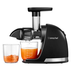 AMZCHEF 1501-BK-SM langsomtkørende juicer (sort)