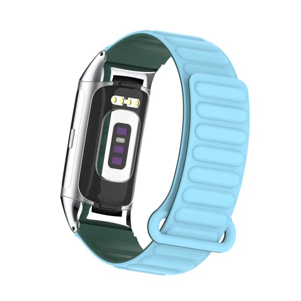 Stilig magnetisk silikonrem for Fitbit Charge 6 Blue