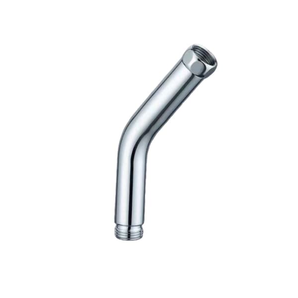 Justerbar koppar dusvel 152mm - 135° vridbar vinkeladapter, silverfinish
