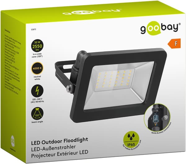 LED udendørs projektør, 30 W