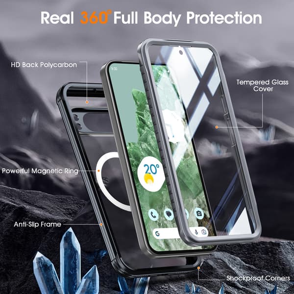Skyddsfodral med Stativ för Google Pixel 9 Pro XL Black Google Pixel 9 Pro