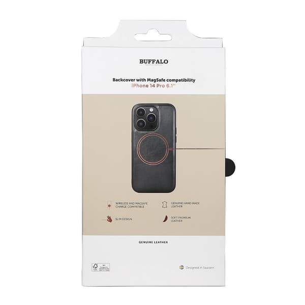 Mobildeksel Lær MagSeries Svart - iPhone 14 Pro