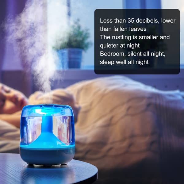 650ml Spray Aroma Diffuser: Stor Mist USB Luftfukter for Soverom White