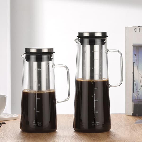 1000ML Glas Cold Brew Kaffebryggare med Handtag