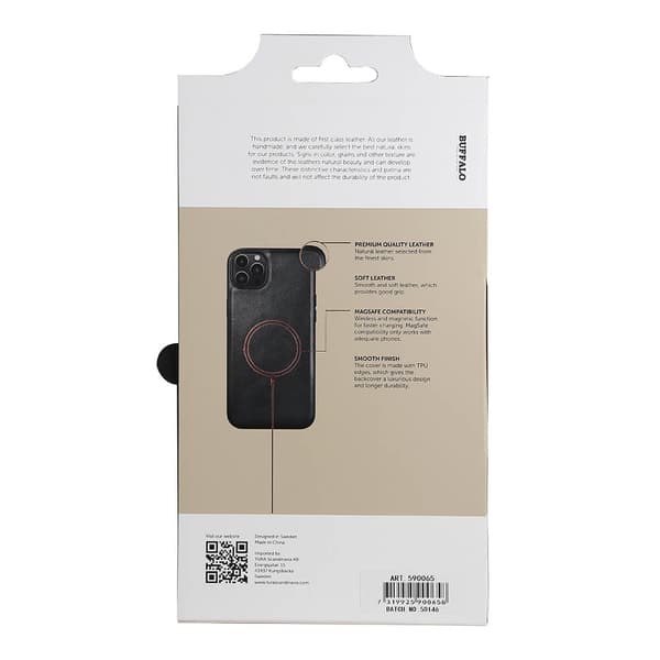 Mobildeksel Lær MagSeries Svart - iPhone 14 Plus