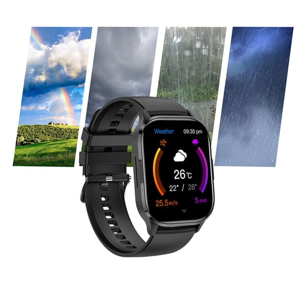 Smartklokke Vanntett Bluetooth-anrops-smartklokke Black