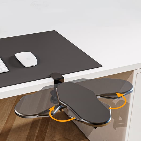 Datorarmstöd, Armbågshållare för Skrivbord Black Model Foldable / Rotatable