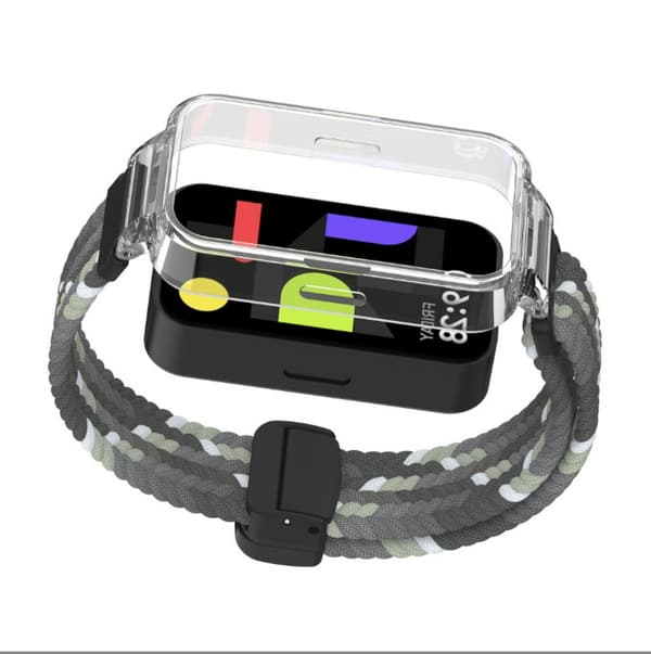 Redmi Band 3/9 Active -nailonkellonhihna magneettilukolla Grey