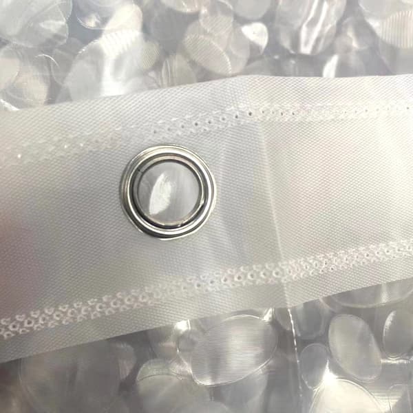 Duschdraperi med småstensmönster Transparent 2 x 1.8 m