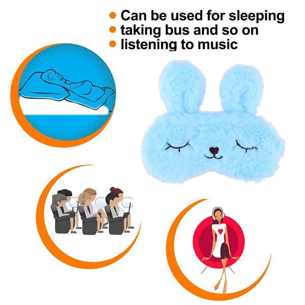 ögonmask sova / Sovmask i söt kanindesign Blue