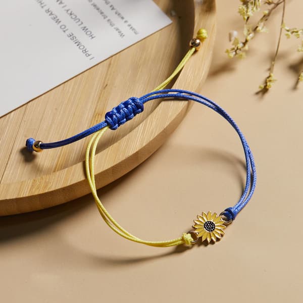 Macramé armbånd i ukrainske farver MultiColor