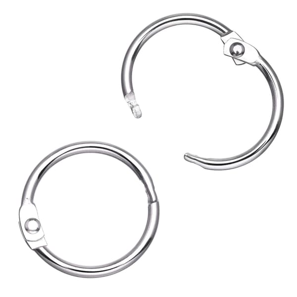 Öppningsbara gardinringar / duschdraperiringar 30 st Silver 60 mm