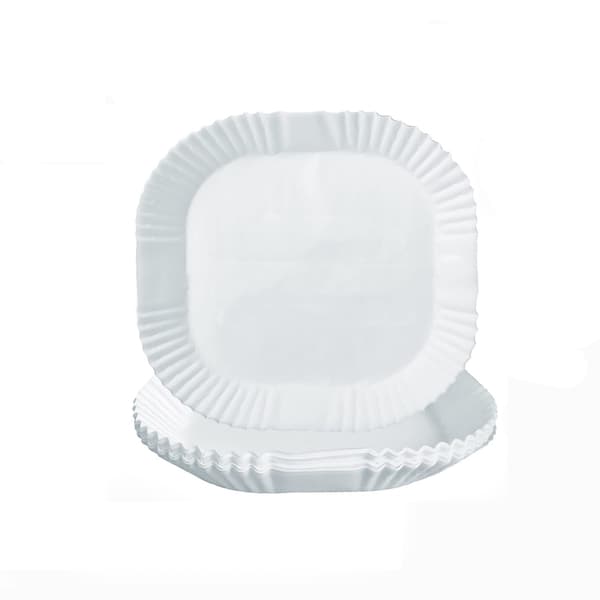 Engångs Air Fryer pappersfoder non-stick 50-pack White 20 cm