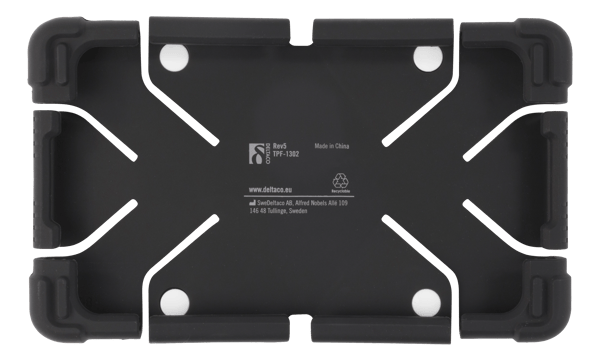 Case in silicone for 7-8" tablets, stand, black