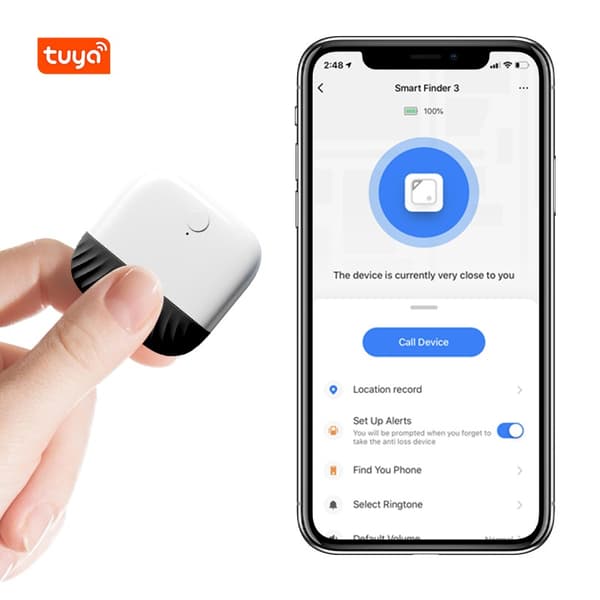 Blå Bluetooth Anti-Lost Tracker - Hitta dina värdesaker enkelt! Kompatibel med iOS och Android