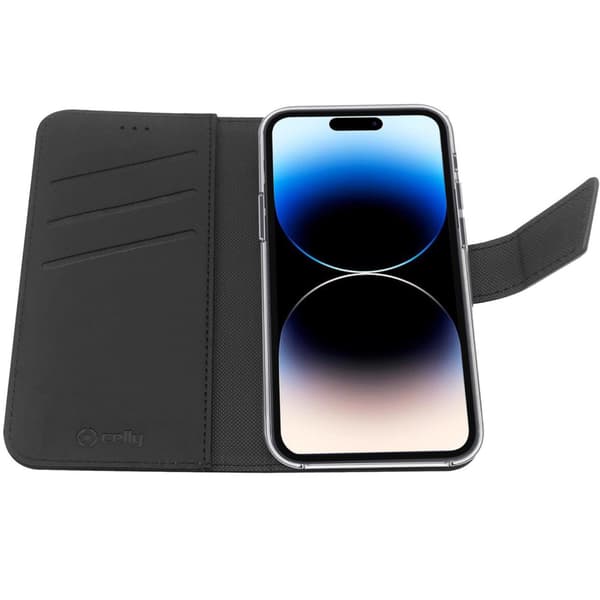 Lommebokdeksel til iPhone 14 Pro, svart