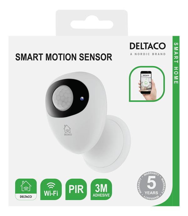SMART HOME Motion sensor, PIR, WiFi 2.4 GHz white/black